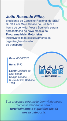 PROJETO MAIS MOTORISTAS (CNPJ)